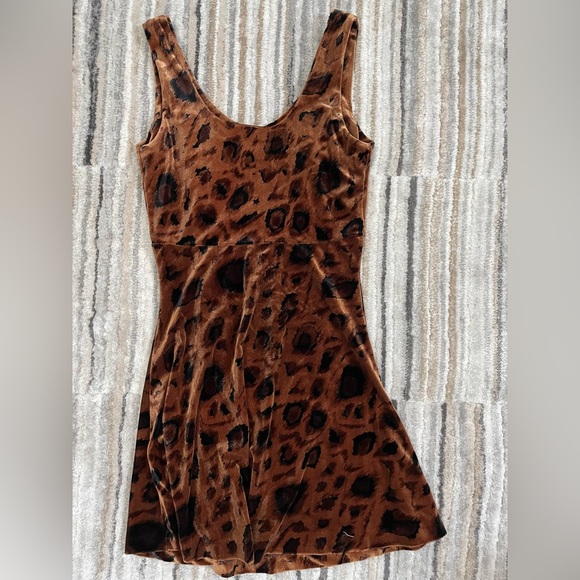 Velveteen animal print minidress XS - Picture 3 of 7